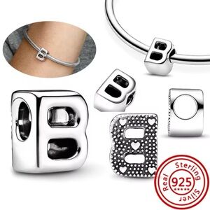 NWOT Letter B Alphabet Charm Sterling Silver 925